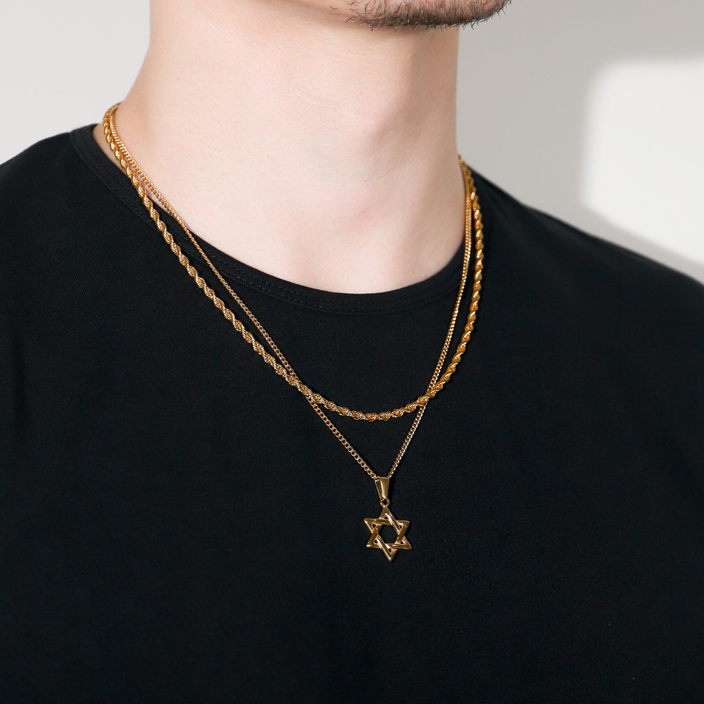 Star of David Pendant Set