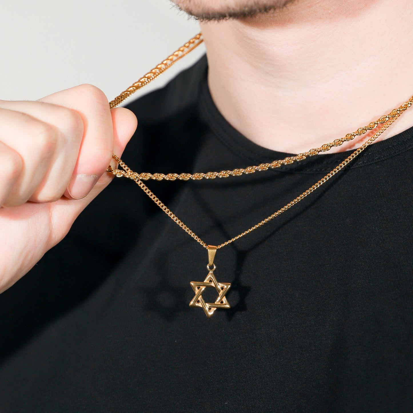 Star of David Pendant Set