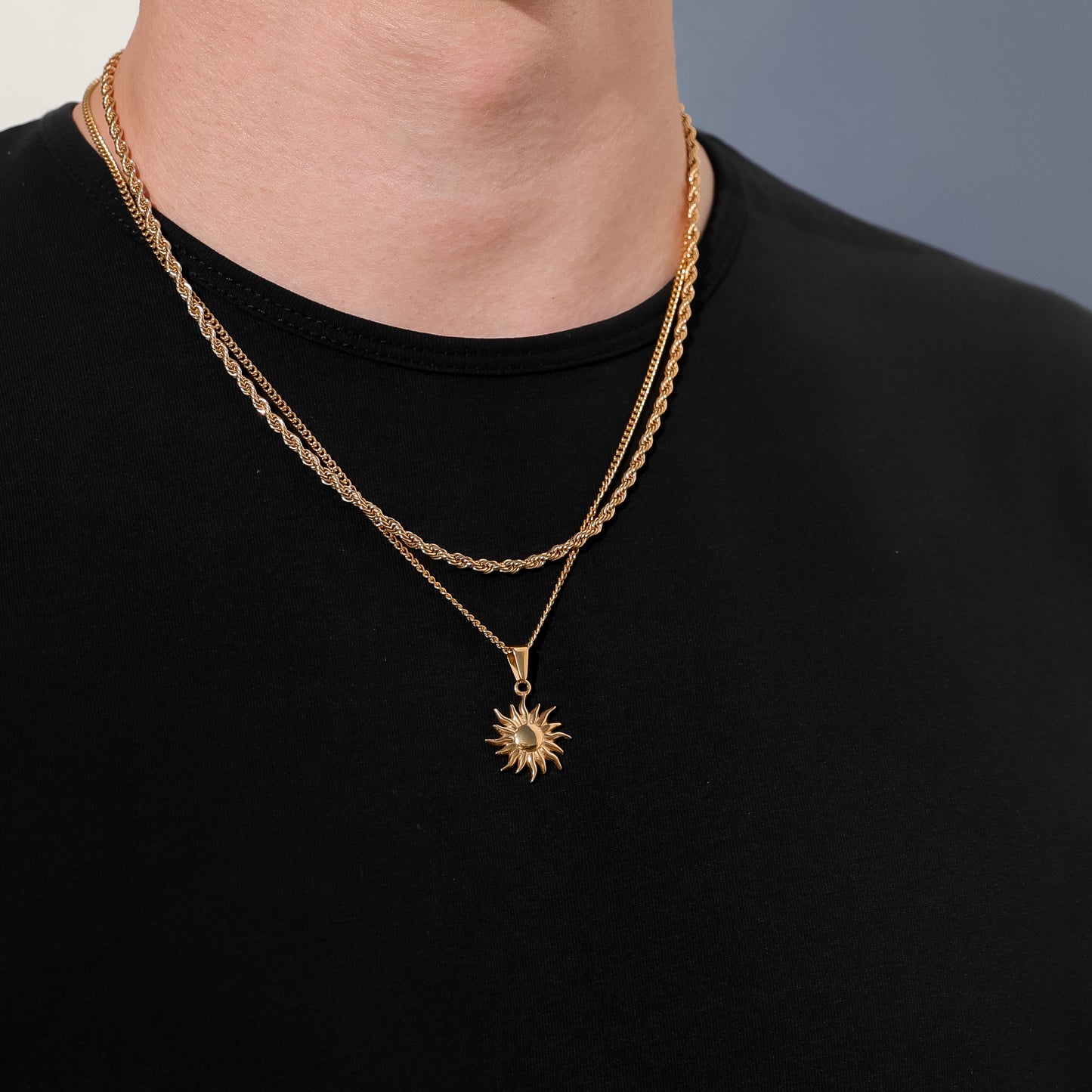 Sun Pendant Gold Set