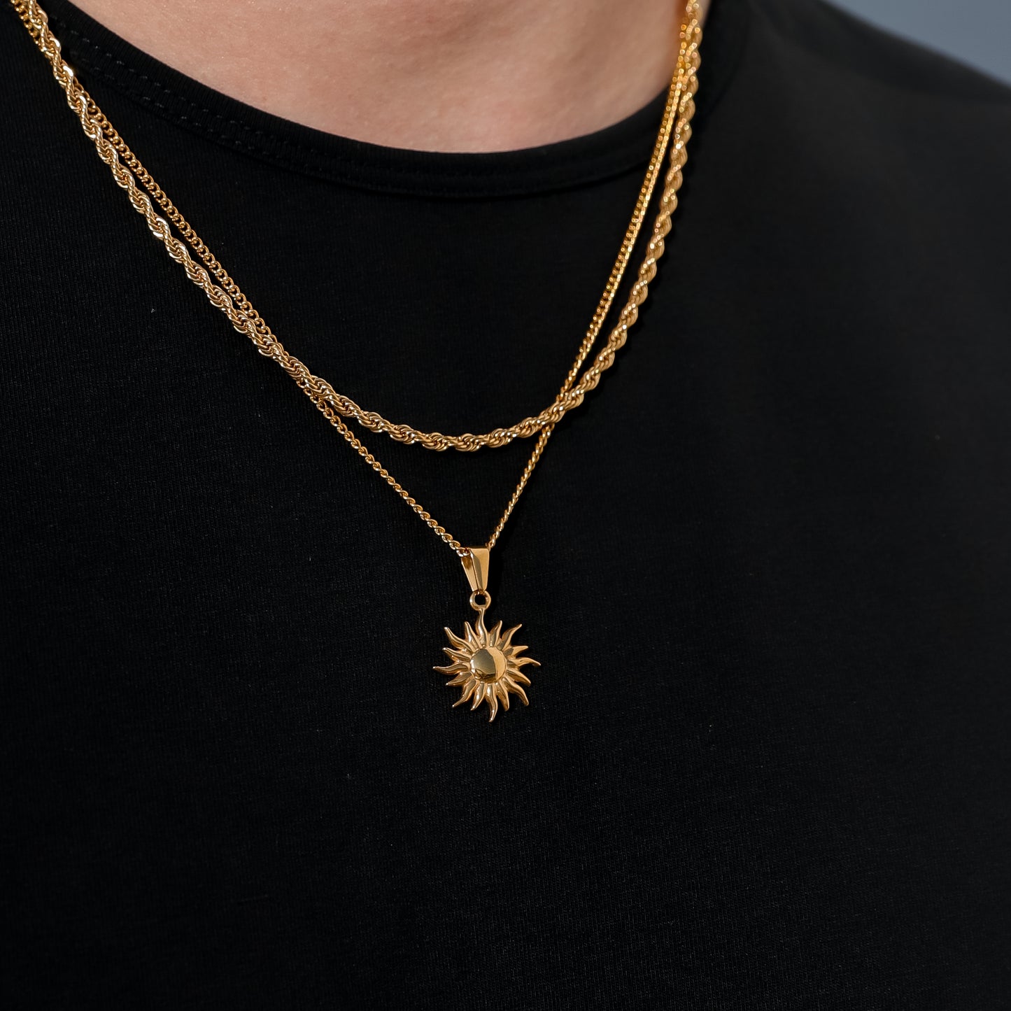 Sun Pendant Gold Set