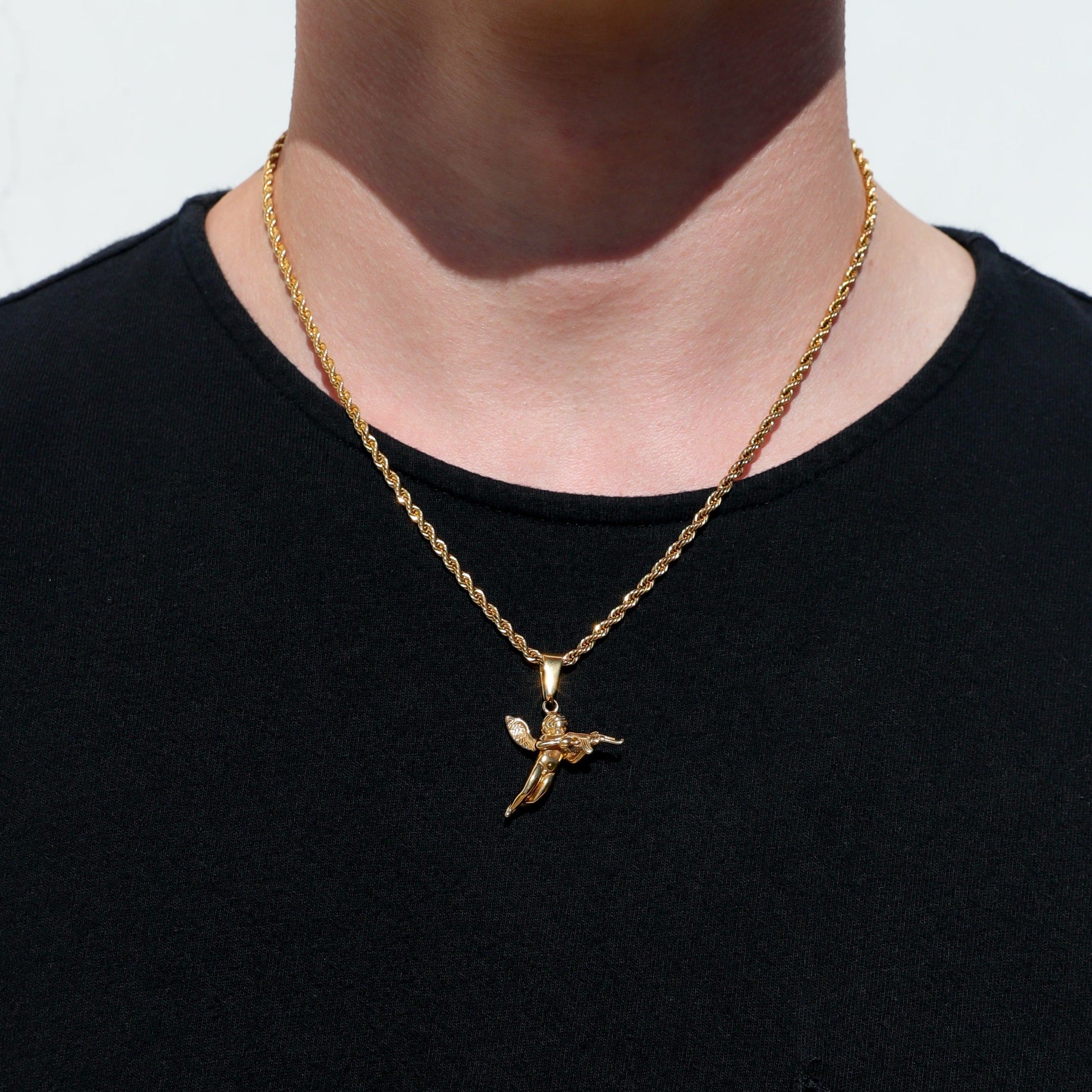 Cupid Pendant Necklace (6887469449382)