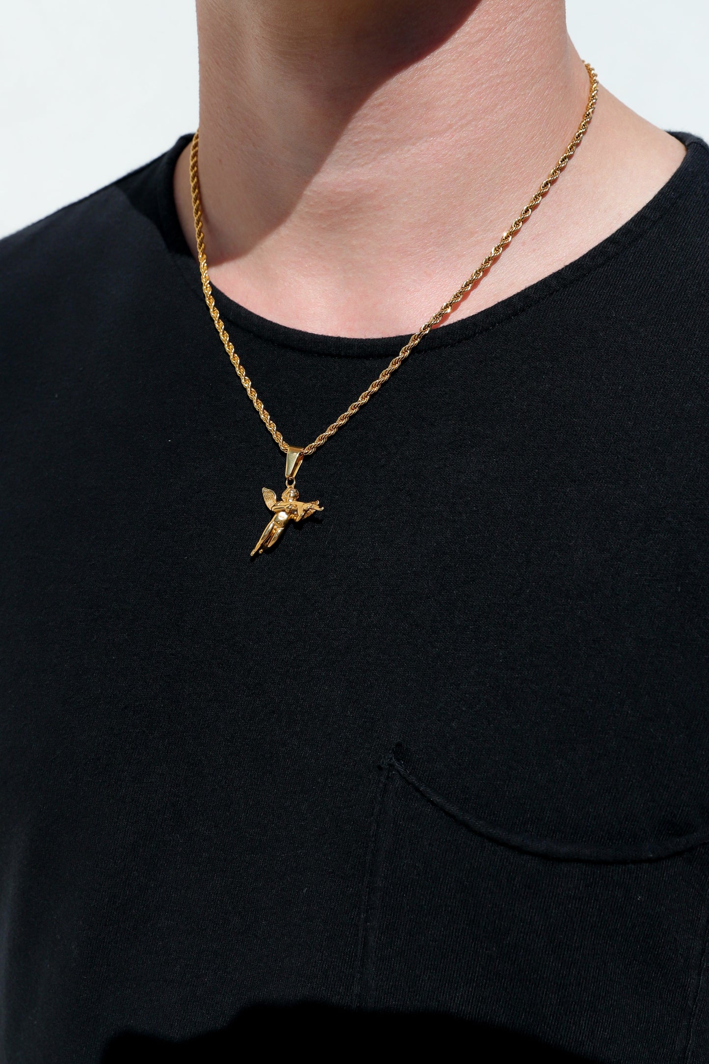 Cupid Pendant Necklace (6887469449382)
