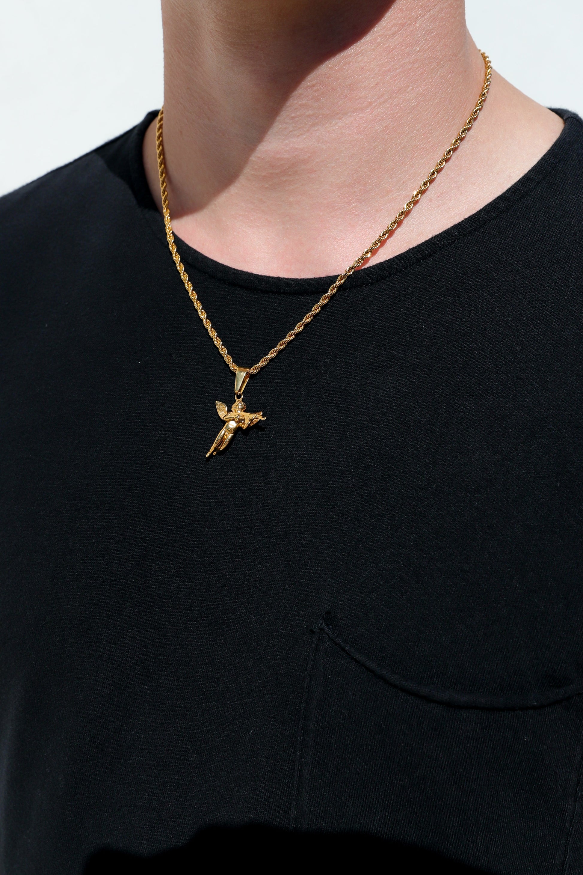 Cupid Pendant Necklace (6887469449382)