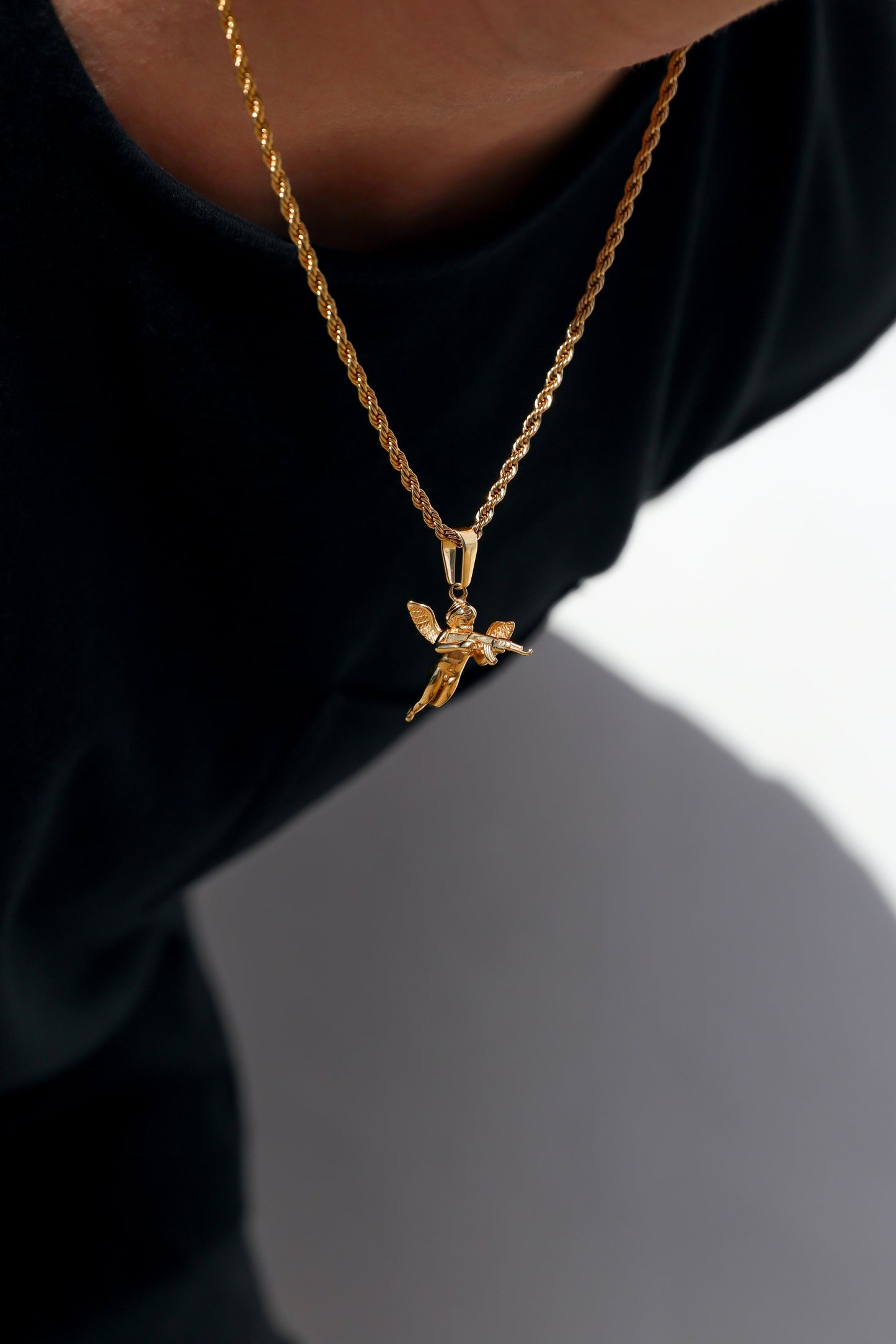 Cupid Pendant Necklace (6887469449382)