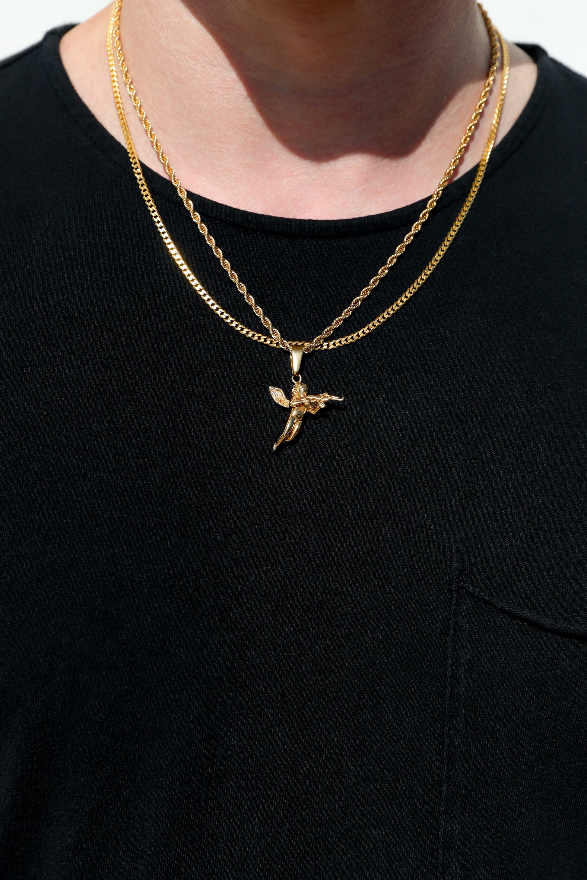 Cupid Pendant Necklace (6887469449382)