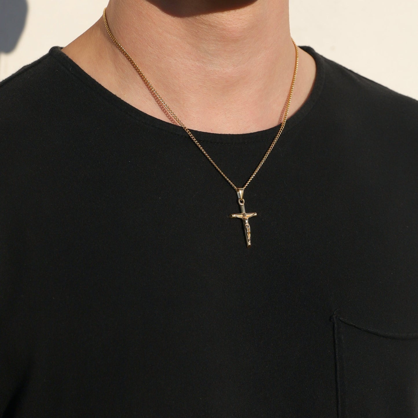 Crucifix Pendant Gold Set