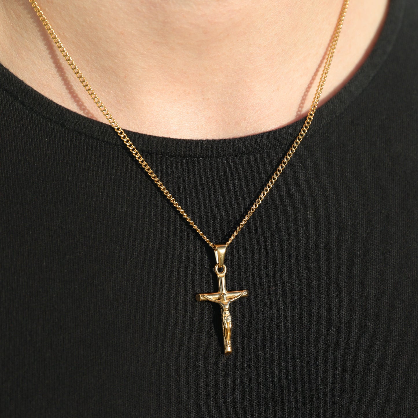 Crucifix Pendant Gold Set