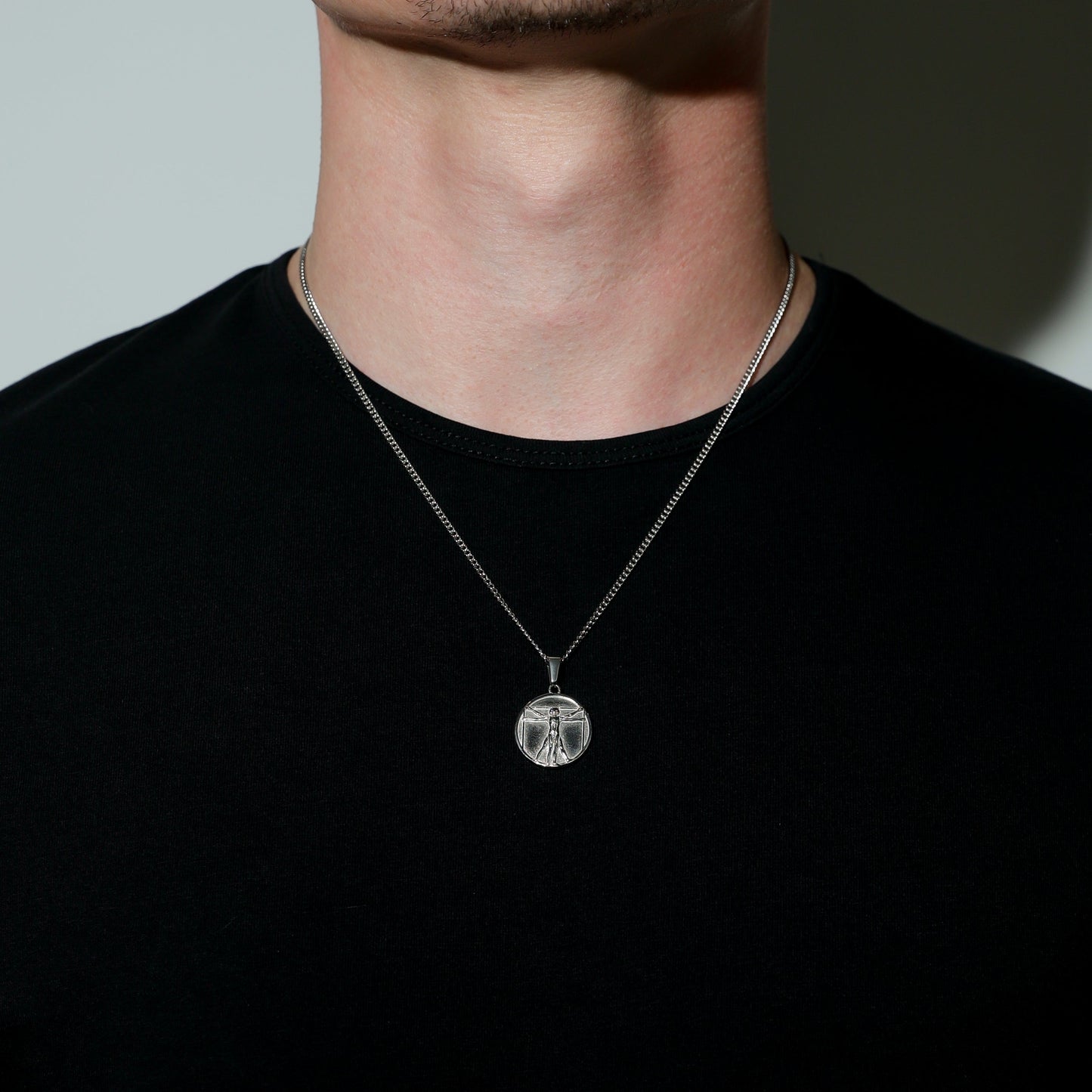 Da Vinci Vitruvian Man Silver Set