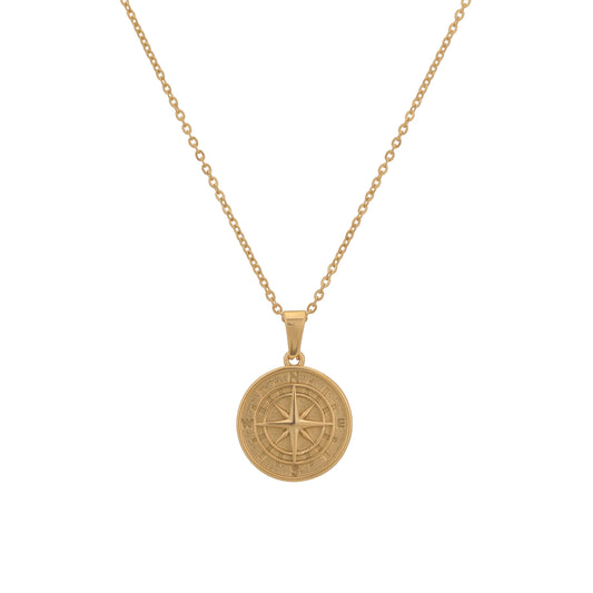 mens compass necklace (6883418996902)