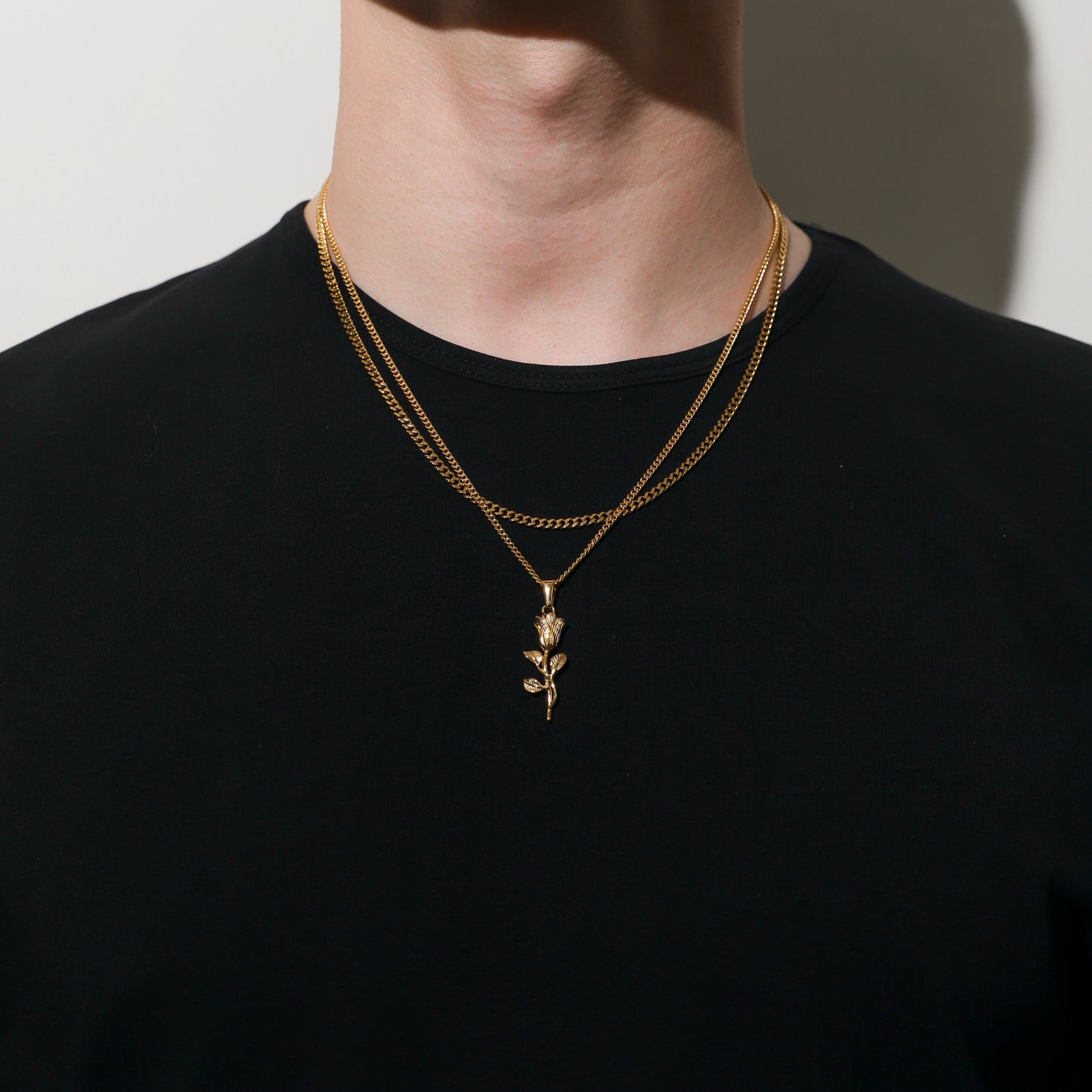 Rose Pendant Gold Set