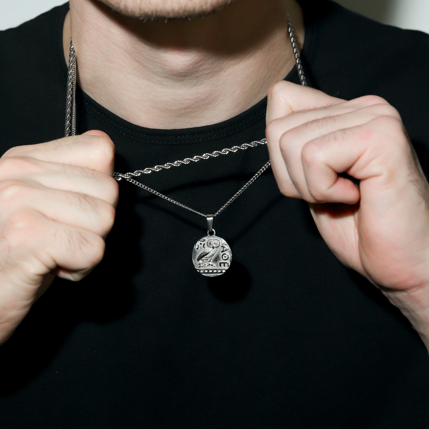 Greek Owl Pendant
