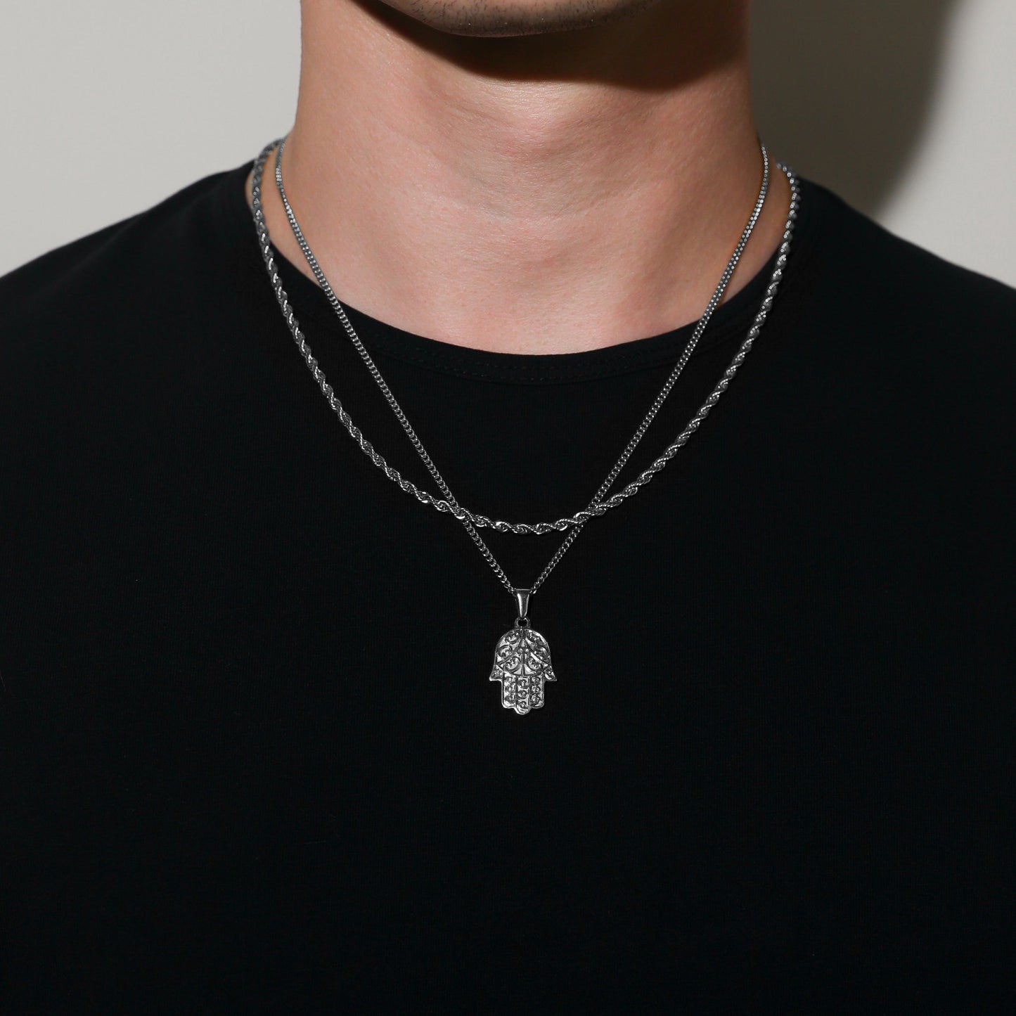 Hamsa Pendant Set