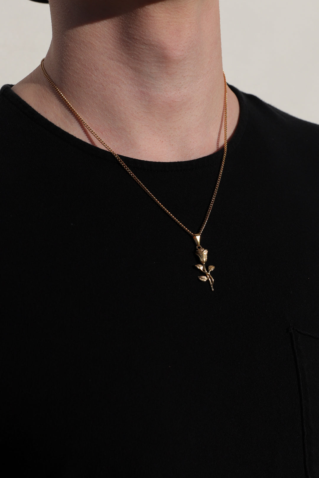 rose pendant necklace (6883448291494)