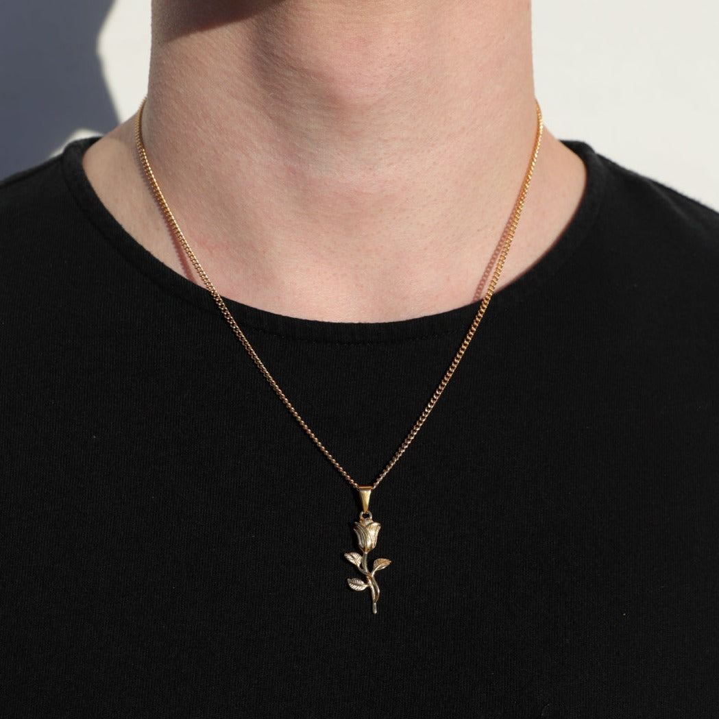 rose pendant necklace (6883448291494)