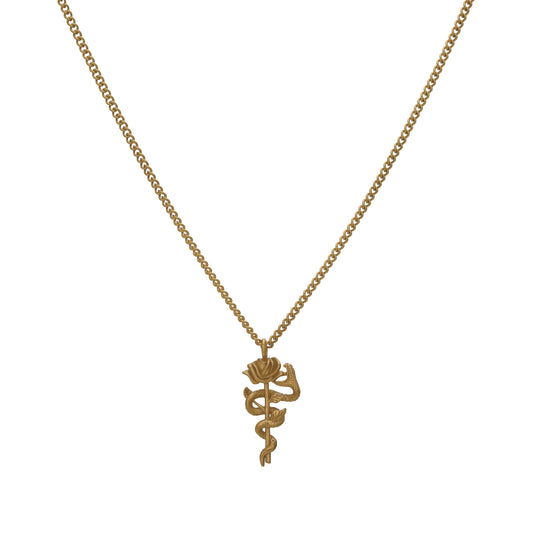 Serpent Rose Pendant