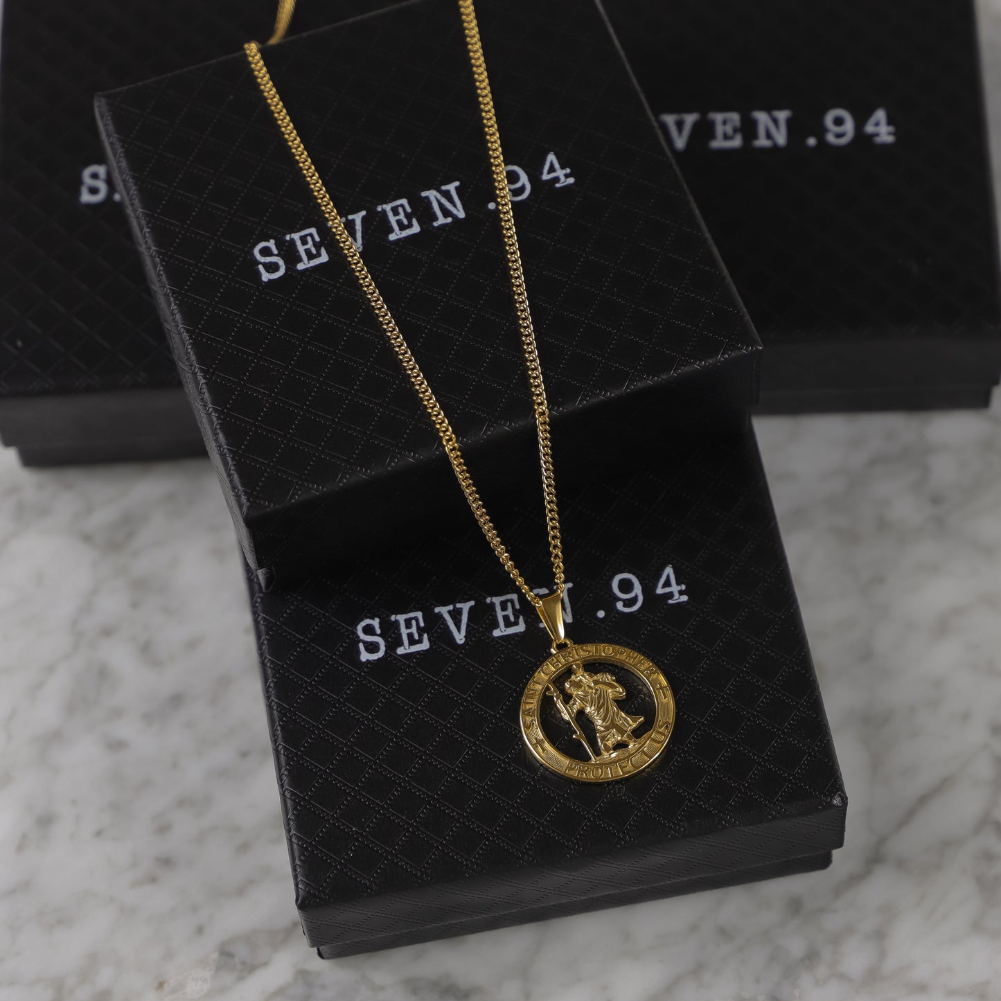 saint christopher necklace (6883439771814)