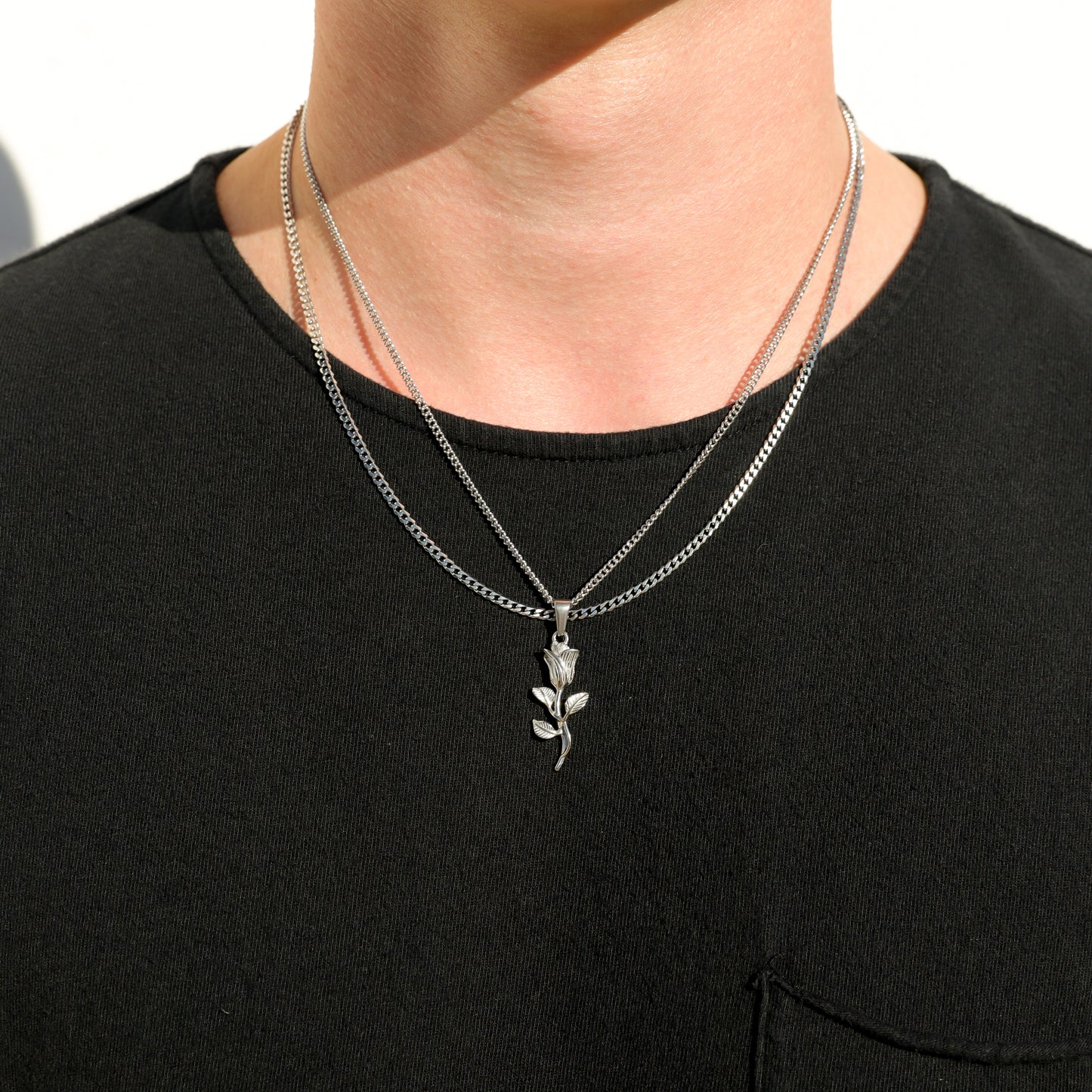 Rose Pendant Gold Set