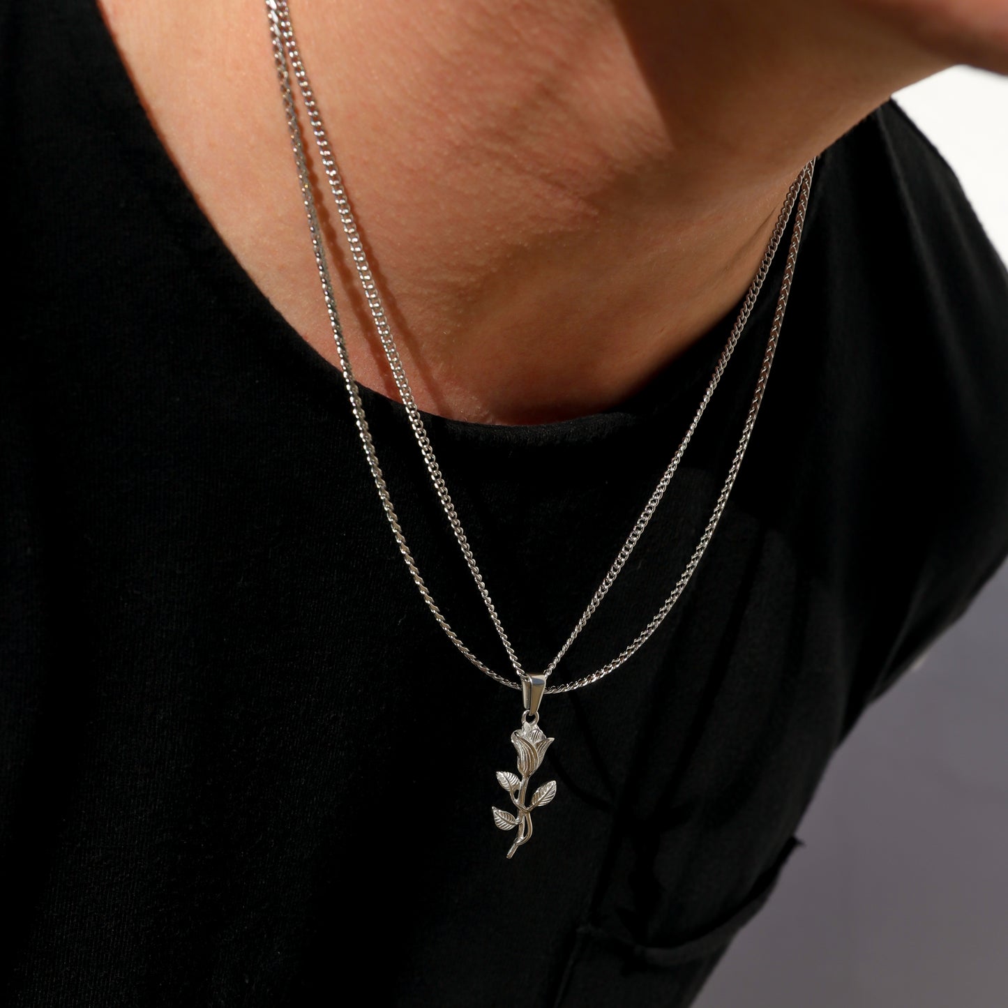 Rose Pendant Gold Set