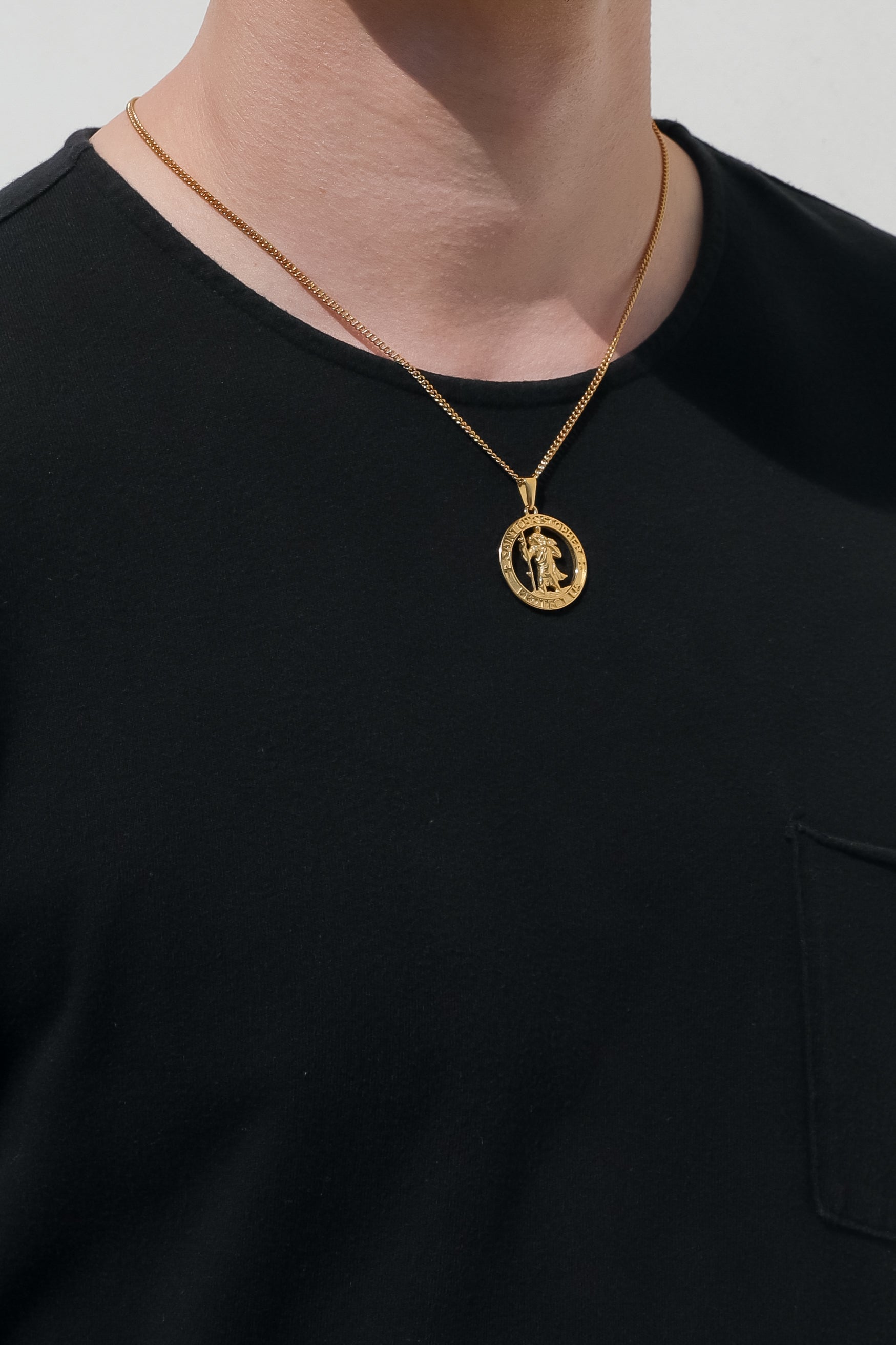 saint christopher necklace (6883439771814)