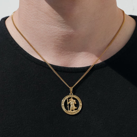 saint christopher necklace (6883439771814)
