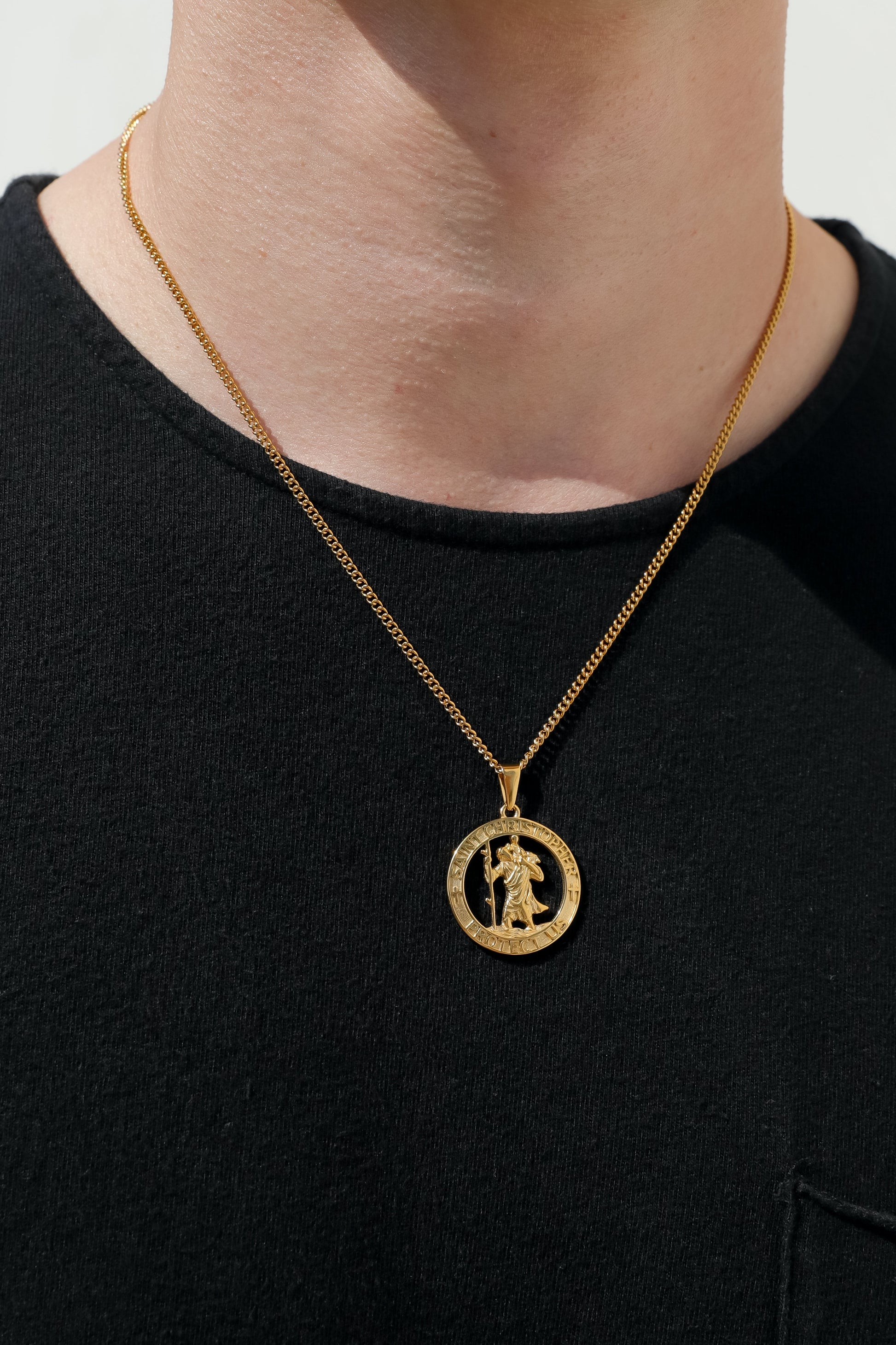 saint christopher necklace (6883439771814)