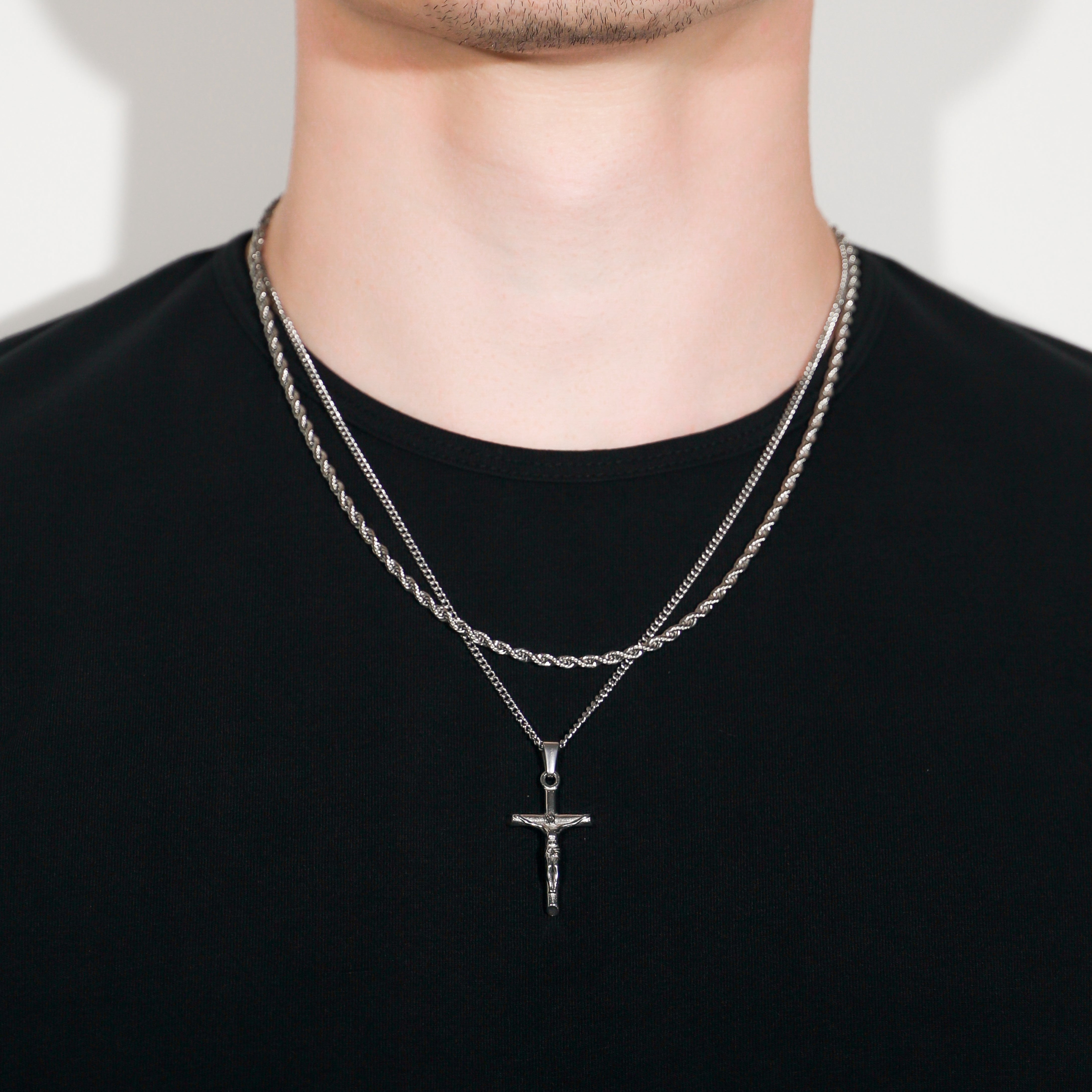 Crux Rope Kit Crucifix Pendant Rope Silver Set – SEVEN94JEWELRY