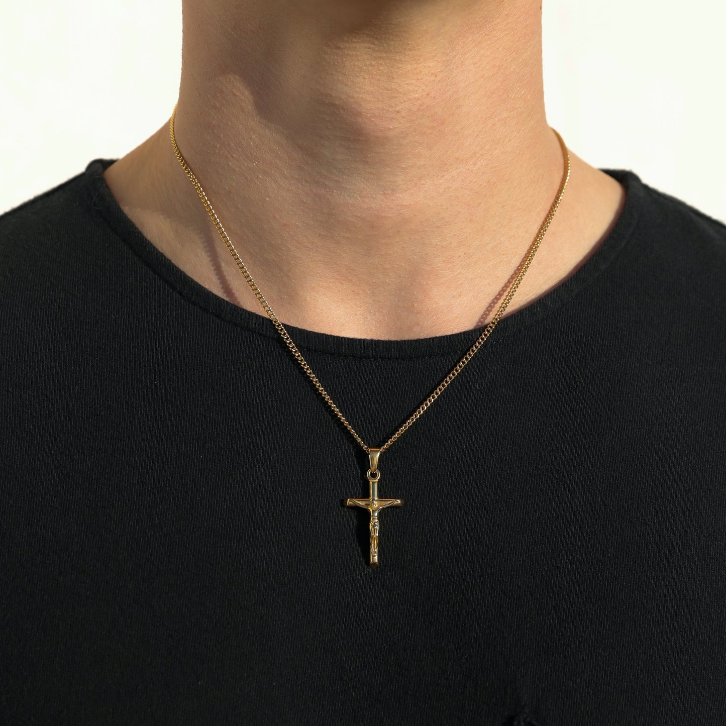 Crucifix Pendant Gold Set